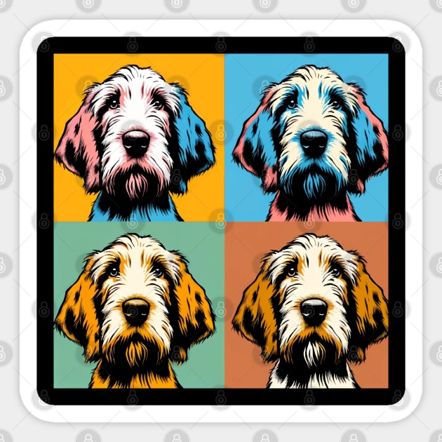 Pop Retro Spinone Italiano Art - Cute Puppy Sticker by PawPopArt